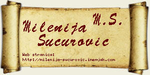 Milenija Šućurović vizit kartica